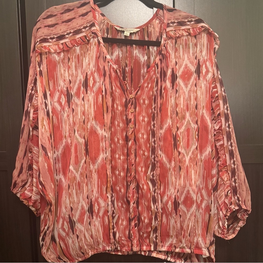 Liverpool Coral Patterned Blouse​​​